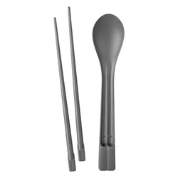 (30 sztuk) Zestaw wielokrotnego użytku pałeczki i łyżki - szary