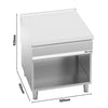 Element neutralny stojący ze stali nierdzewnej AISI 304 - 800x900x920mm - 57kg - z otwartą podstawą