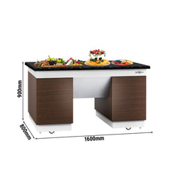 Element neutralny DUBLIN - 1600 mm - blat roboczy z czarnego granitu