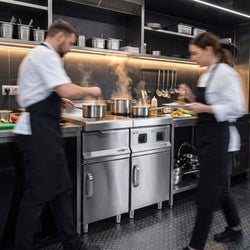 Kuchenka indukcyjna - 7kW - 2 pola grzewcze - na podstawie z 1 drzwiami