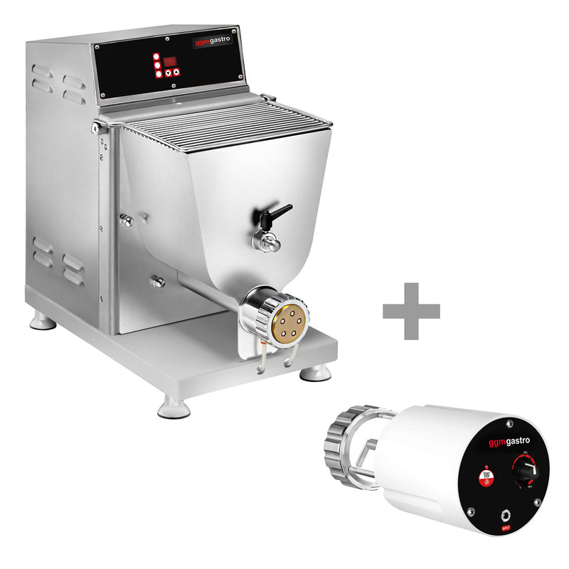 Elektryczna maszyna do makaronu – 13 kg/h – 750 W – dysza Ø 57 mm – w zestawie z nożem do makaronu