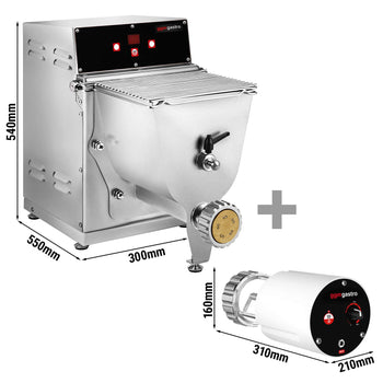 Elektryczna maszynka do makaronu - 8 kg/h - 370 W - wraz z obcinarką do makaronu - Prime Gastro