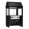 Grill TORONTO – gazowy – 1100 mm – 10,4 kW – czarny panel przedni – z czarnym blatem granitowym – ze szkłem żaroodpornym