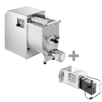 Elektryczna maszyna do makaronu – wydajność 8,4 kg/h – moc 750 W – dysza o średnicy 75 mm – w zestawie z nożem do makaronu