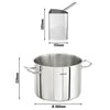 Garnek do makaronu – stal nierdzewna – Ø 360 mm – 22,4 L – z 4 sitami – nadaje się do indukcji