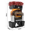 Automatyczna wyciskarka do pomarańczy - 550W - 55.5kg - z automatyczny podajnik, tryb czyszczenia, przycisk Push & Juice, licznik owoców, cyfrowe sterowanie - aluminium, stal nierdzewna - Pomarańczowy