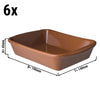 (6 szt.) Naczynie do zapiekania tapas CLASSICO – 180 x 140 mm – brązowe