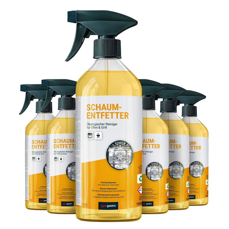 (6 sztuk) Odtłuszczacz w piance - Środek do czyszczenia piekarnika i grilla - 750 ml - Ekologiczny