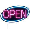 Neon LED – OPEN – z regulacją jasności – niebieski – różowy