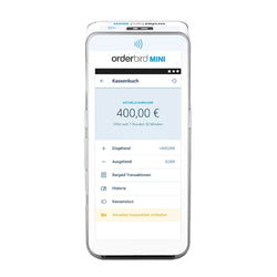 ORDERBIRD | MINI - 12 Monate Laufzeit - Mobiles Endgerät inkl. Bondrucker und Kartenlesegerät