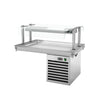 Płyta chłodnicza do zabudowy – 1000 mm – 3x GN 1/1 – 350 W – od +2 do +8 °C – ze szklaną osłoną przeciwkaszlową