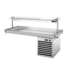 Płyta chłodnicza do zabudowy – 1500 mm – 4x GN 1/1 – 450 W – od +2 do +8 °C – ze szklaną osłoną przeciwkaszlową