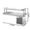 Drop-In Cold Plate - 1500mm - +2 to +8°C - 4x GN 1/1 - 450W - with glass sneeze guard