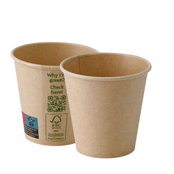 (1000 sztuk) Kubki papierowe – 150 ml – średnica 80 mm – brązowe