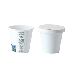 (1000 sztuk) Kubki papierowe – 150 ml – średnica 80 mm – białe
