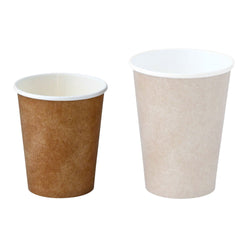 (1000 sztuk) Kubki papierowe – 200 ml – średnica 80 mm – brązowe – białe wewnątrz