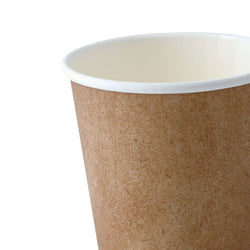 (1000 sztuk) Kubki papierowe – 200 ml – średnica 80 mm – brązowe – białe wewnątrz