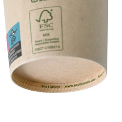 (1000 Stück) Pappbecher - 200ml - Ø 80mm - Braun