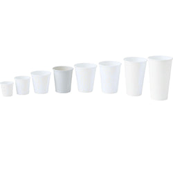 (1000 Stück) Pappbecher - 200ml - Ø 80mm - Weiß
