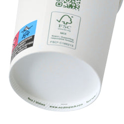 (1000 Stück) Pappbecher - 200ml - Ø 80mm - Weiß