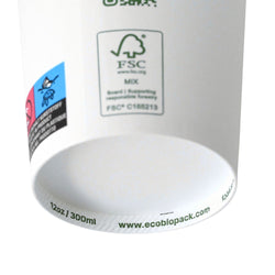 (1000 sztuk) Kubki papierowe – 300 ml – średnica 90 mm – białe