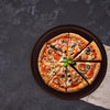 Talerz do pizzy z polietylenu – średnica 240 mm – z rowkiem – brązowy