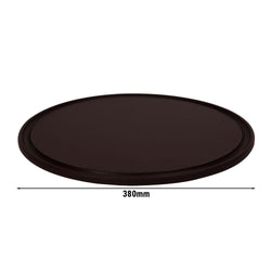 (12 szt.) Talerz do pizzy - Polietylen - Ø 380mm - Brązowy