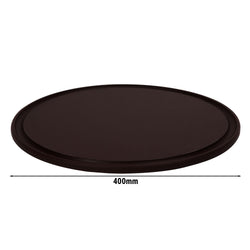 (12 szt.) Talerz do pizzy - Polietylen - Ø 400mm - Brązowy
