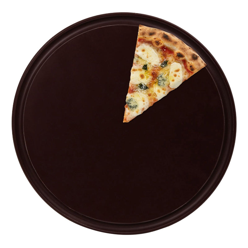 (12 szt.) Talerz do pizzy - Polietylen - Ø 400mm - Brązowy
