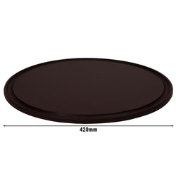 (12 szt.) Talerz do pizzy - Polietylen - Ø 420mm - Brązowy