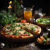(12 szt.) Talerz do pizzy - Polietylen - Ø 420mm - Brązowy
