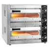 Piec do pizzy mini – elektryczny – dwukomorowy – 1+1x 34 cm – 5 kW – 230 V – do 310 °C – manualny