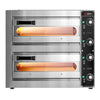 Piec do pizzy mini – elektryczny – dwukomorowy – 1+1x 34 cm – 5 kW – 230 V – do 310 °C – manualny