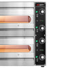 Piec do pizzy mini – elektryczny – dwukomorowy – 1+1x 34 cm – 5 kW – 230 V – do 310 °C – manualny