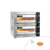 Piec do pizzy mini – elektryczny – dwukomorowy – 1+1x 34 cm – 5 kW – 230 V – do 310 °C – manualny