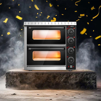 Elektryczny mini piec do pizzy - 4+4x 20cm - Manualny - Prime Gastro