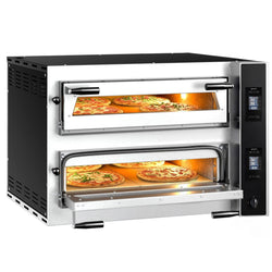 Elektryczny Piec do pizzy - 2 x 4 x Ø35cm - Panel dotykowy