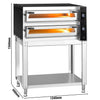 Electric Deck Pizza Oven - Twin Deck - Refractory Stone Deck - 6+6 x Ø 35cm (13.8") - Digital Controls - up to 400°C - incl. Base frame