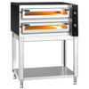 Electric Deck Pizza Oven - Twin Deck - Refractory Stone Deck - 6+6 x Ø 35cm (13.8") - Digital Controls - up to 400°C - incl. Base frame