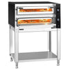 Electric Deck Pizza Oven - Twin Deck - Refractory Stone Deck - 6+6 x Ø 35cm (13.8") - Digital Controls - up to 400°C - incl. Base frame