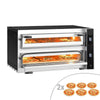 Electric Deck Pizza Oven - Twin Deck - Refractory Stone Deck - 6+6 - Ø 35cm (14") - 230V 3 Phase - Touchscreen Controls - up to 400°C