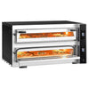 Electric Deck Pizza Oven - Twin Deck - Refractory Stone Deck - 6+6 - Ø 35cm (14") - 230V 3 Phase - Touchscreen Controls - up to 400°C