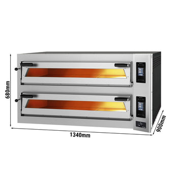 Elektryczny piec do pizzy - 6+6x 35cm (szeroki) - Cyfrowy - Prime Gastro