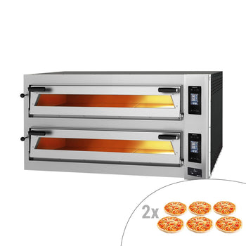 Elektryczny piec do pizzy - 6+6x 35cm (szeroki) - Cyfrowy - Prime Gastro