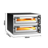 Electric Deck Pizza Oven - Twin Deck - Refractory Stone Deck - 6+6 x Ø 35cm (13.8") - up to 450°C - Mechanical Controls
