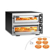 Electric Deck Pizza Oven - Twin Deck - Refractory Stone Deck - 6+6 x Ø 35cm (13.8") - up to 450°C - Mechanical Controls