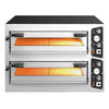 Electric Deck Pizza Oven - Twin Deck - Refractory Stone Deck - 6+6 x Ø 35cm (13.8") - up to 450°C - Mechanical Controls