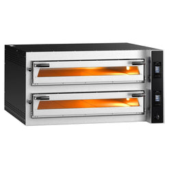 Elektryczny Piec do pizzy - 2 x 9 x Ø35cm (Szeroki) - Panel dotykowy