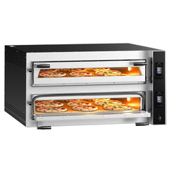 Elektryczny Piec do pizzy - 2 x 9 x Ø35cm (Szeroki) - Panel dotykowy