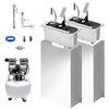 (2 pcs) Portioning Rinse WATERSTOP with integrated automatic water stop with integrated backflow preventer incl. sieve plate